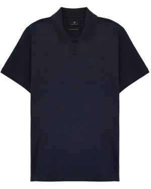 Belstaff Polo "Steel" Con Patch Logo - Blue