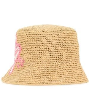 Prada Raffia Bucket Hat - Natural