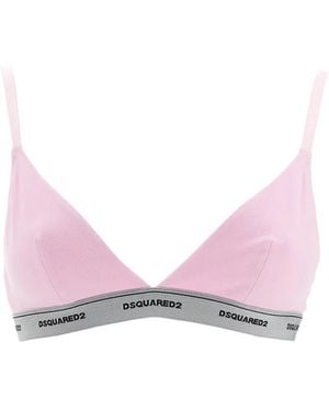 DSquared² Bralette With Logo - Pink