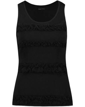 Simone Rocha Fitted Ruffle Frill T-Shirt - Black