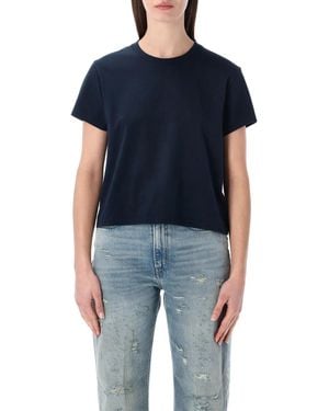 COLORFUL STANDARD Organic Boxy Crop Tee - Blue