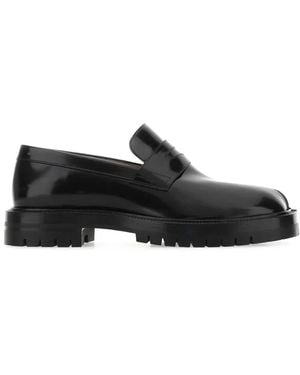 Maison Margiela Leather Tabi Loafers - Black