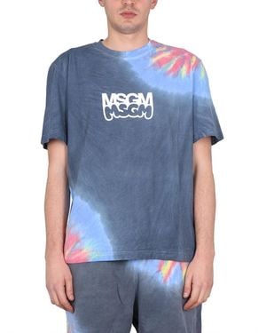 MSGM X Butter Studio T Shirt - Blue