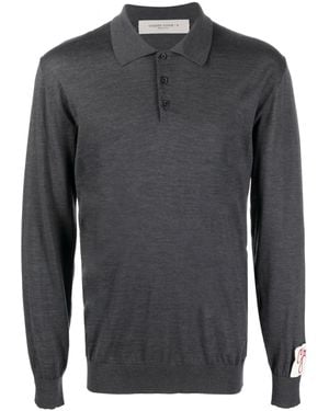 Golden Goose Virgin Wool Polo Shirt - Grey