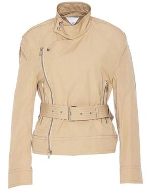 Bottega Veneta Cotton Viscose Polyester Blouson - Natural