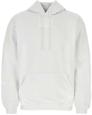 VTMNTS Cotton Blend Oversize Sweatshirt - White
