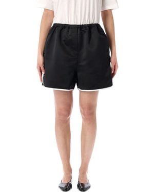 Frankie Shop Adia Satin Boxer Shorts - Black