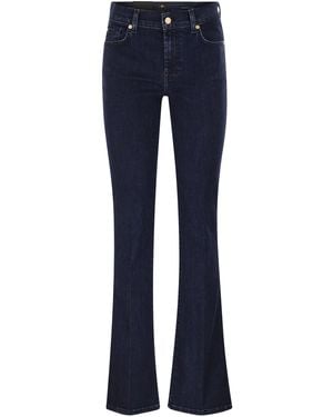 7 For All Mankind Medium Waist Bootcut Jeans - Blue