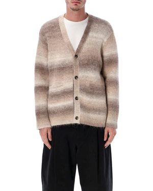 Corridor NYC Ombre Gradient Alpaca Cardigan - Natural