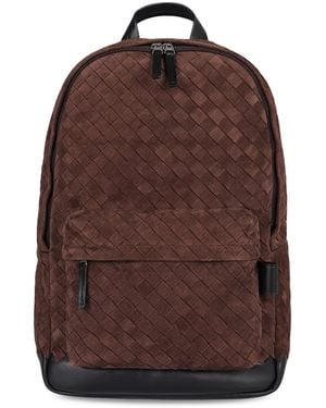 Bottega Veneta Suede Backpack - Brown