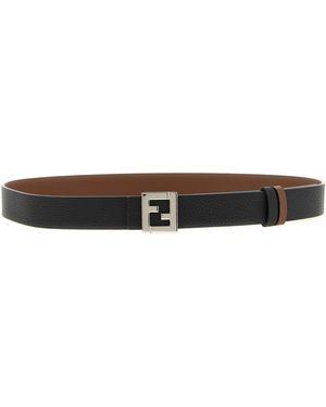 Fendi 'Ff' Reversible Belt - White