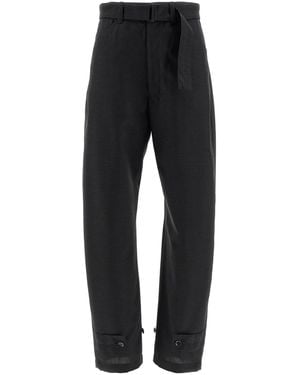 Lemaire 'Curved Tailored' Trousers - Black