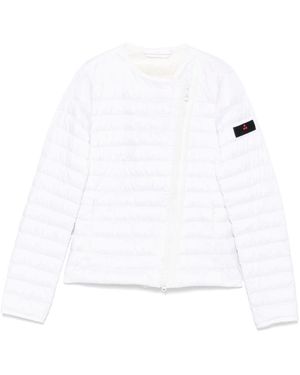 Peuterey Off-Centre Zip Puffer Jacket - White