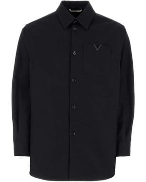 Valentino Garavani Midnight Stretch Cotton Shirt - Blue