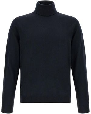 Zanone Turtle-Neck Sweater - Blue