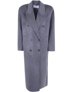 Frankie Shop "Gaia" Double Breasted Coat - Gray