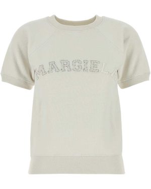 Maison Margiela Short-Sleeved Sweatshirt - White