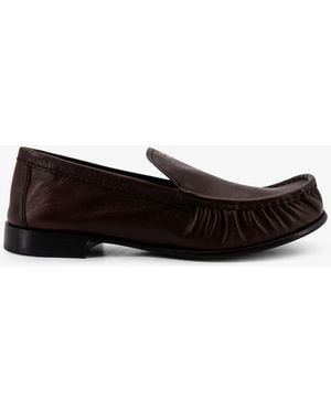 Miu Miu Leather Loafers - White