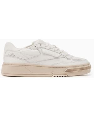 Reebok Stylish Leather Sneakers With Rubber - Black