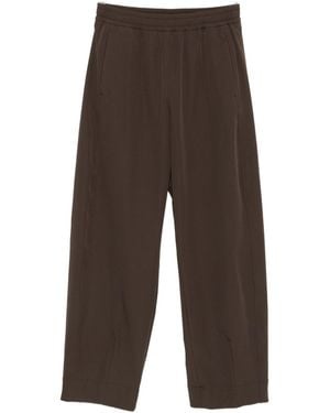 Herno Elasticated-Waistband Pants - Brown