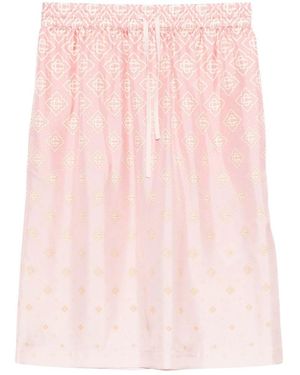 CASABLANCA Drawstring-Fastening Midi Skirt - Pink