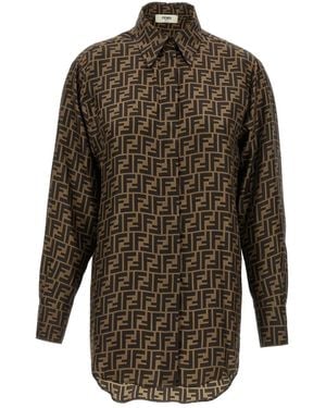 Fendi Ff Monogram Shirt - Green