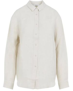 PANGAIA Bone Linen Summer Linen Overshirt - White