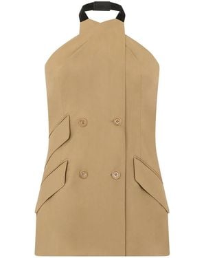 Max Mara Sleeveless Jacket Nuraghe - Natural