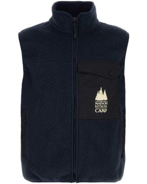 Maison Kitsuné Casual Fleece Sleeveless Vest - Blue