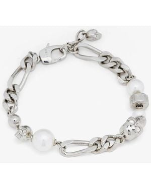 McQueen Skl & Pearl Bracelet - White