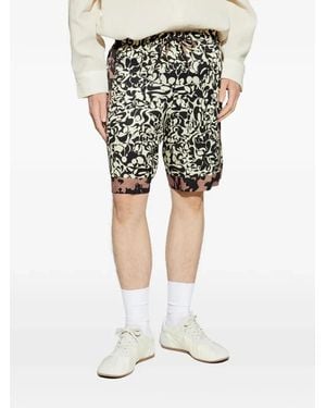 Dries Van Noten "Piperi" Printed Shorts - Natural