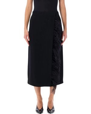 Alberta Ferretti Midi Skirt - Black