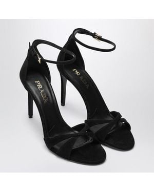 Prada Velvet Court Shoes - Black