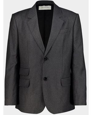 Ami Paris Straight Fit Single-Breasted Jacket - Black