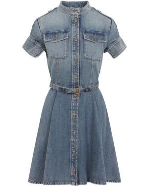 McQueen Denim Mini Dress - Blue