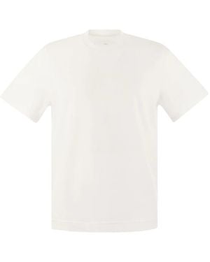 Fedeli Short-Sleeved Cotton T-Shirt - White