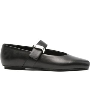 Emporio Armani Leather Ballet Flats - White