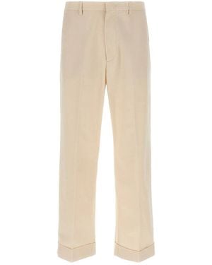 Valentino Garavani Turn-Up Trousers - Natural