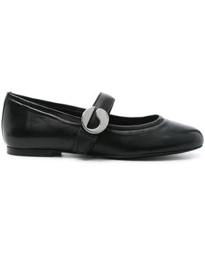 Coperni Leather Ballet Flats - Black