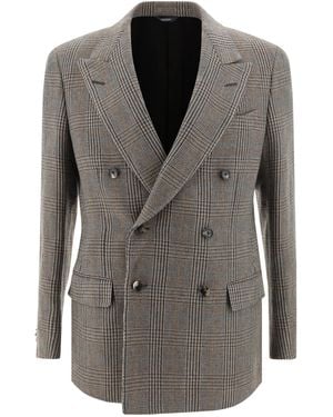 Loro Piana Blazer Jacket Milano Linen Fleece Wool (Ovis Aries) - Gray