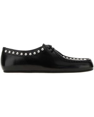 Jil Sander Studded Lace Up Shoes - Black