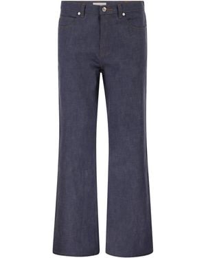 A.P.C. Cotton Denim Flared-Leg Jeans - Blue