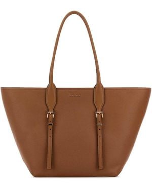 MICHAEL Michael Kors Caramel Leather Moore Shopping Bag - Brown