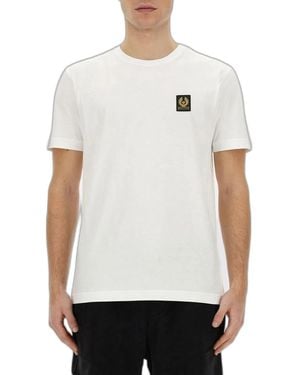Belstaff Tshirt Con Patch Logo - White