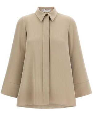 Alberto Biani 3/4 Sleeve Shirt - Natural