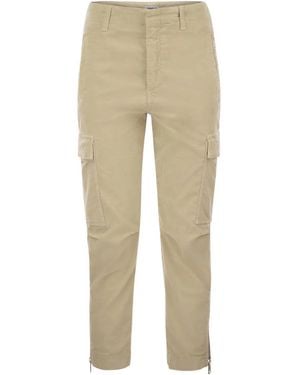 Dondup Velvet Cargo Trousers - Natural