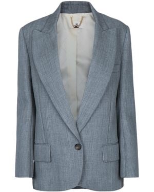 Elisabetta Franchi Giacca Over Monopetto - Blue