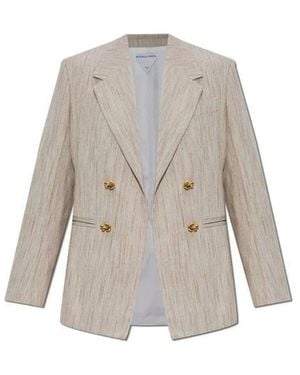 Bottega Veneta Double-Breasted Viscose And Silk Jacket - White