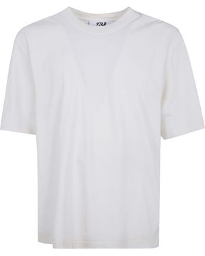 Golden Goose "Star Relaxed Fit T-Shirt Cotton Jersey Vintage Treatmen Star Print - White