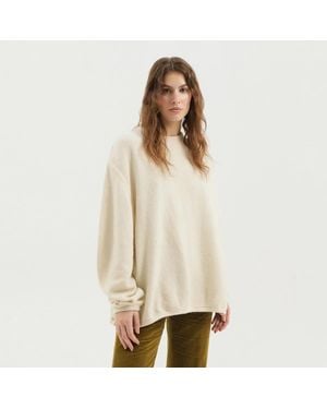 1989 STUDIO Ribbed Sweater With Slits - Natural